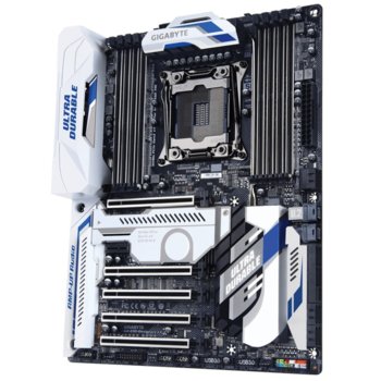 Дънна платка Gigabyte GA-X99-Designare EX (rev 1.0), X99, LGA2011-3, DDR4, PCI-E (DisplayPort)(CFX&SLi), 10x SATA 6Gb/s, 1x SATA Express, 1x M.2 Socket, 2x U.2 Socket, 1x USB 3.1 Type-C, Wi-Fi 802.11ac, Bluetooth 4.2, ATX | JAR Computers Gigabyte GA-X99-Designare EX (rev. 1.0)