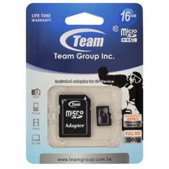 TEAM Micro SD 16GB Class 10