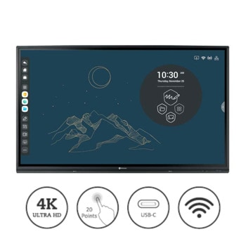 Интерактивен дисплей AG Neovo IFP-6503, 64.5" (163.83 cm) 4K/UHD IPS LED дисплей, HDMI, VGA, USB Hub, SPDIF, LAN, Wireless, Bluetooth | JAR Computers AG Neovo IFP-6503