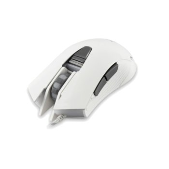 Мишка WHITE SHARK Genghis Khan GM-1602, оптична (4800 dpi), гейминг, USB 2.0, бяла, 6 бутона, LED подсветка image