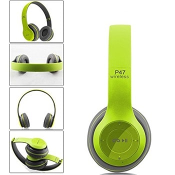 Слушалки P47 08040723980-1-1-1, безжични, Bluetooth V4.2, до 5 часа време на работа, зелени | JAR Computers P47 Зелени 08040723980-1-1-1