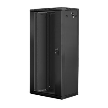Комуникационен шкаф Lanberg WF01-6427-10B, 19", 27U, 600 x 450 x 1307, черен | JAR Computers Lanberg WF01-6427-10B