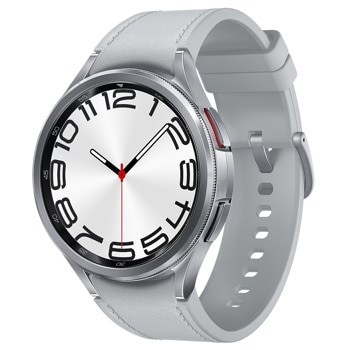 Смарт часовник Samsung Galaxy Watch6 Classic 47mm (SM-R960NZSAEUE), 1.47" (3.73cm) AMOLED дисплей, 425mAh батерия, сребрист | JAR Computers Samsung Galaxy Watch6 Classic 47mm Silver