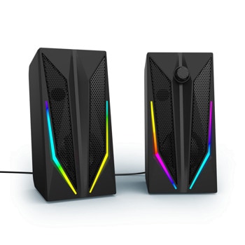 Тонколони HAMA uRage Blast-R 200, 2.0, USB, 3.5mm жак, черни, RGB подсветка, подходящи за гейминг | JAR Computers Тонколони HAMA uRage Blast-R 200