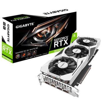 Видео карта Nvidia GeForce RTX 2070 SUPER, 8GB, Gigabyte GAMING OC 3X WHITE GV-N207SGAMINGOC WHITE-8GD, PCI-E 3.0, 218-bit, DisplayPort, HDMI | JAR Computers Gigabyte GV-N207SGAMINGOC WHITE-8GD