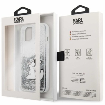 Karl Lagerfeld Liquid Glitter Choupette Fun Case