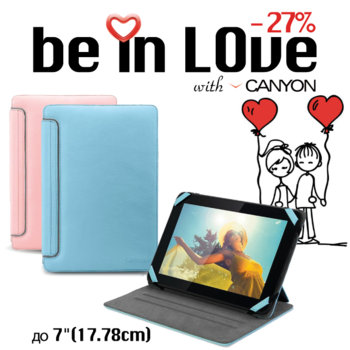 Комплект калъфи за таблет, Canyon CNA-TCL0207BL & CNA-TCL0207P, до 7"(17.78cm), син/розов | JAR Computers Canyon CNA-TCL0207BL CNA-TCL0207P bundle