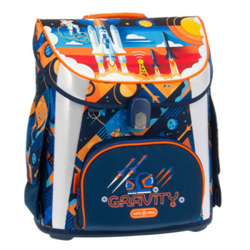 Ученическа раница ARS UNA - Compact - Gravity (5367), подплатен гръб, светлоотразителни елементи, магнитна закопчалка, разноцветна | JAR Computers ARS UNA - Compact - Gravity (5367)