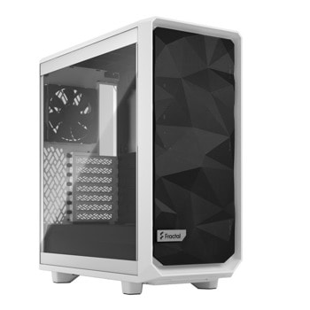 Кутия Fractal Design Meshify 2 Compact White TG Clear Tint, ATX/mATX/Mini-ITX, 1x USB 3.1 Gen 2 Type-C, 2x USB 3.0, бяла, без захранване | JAR Computers Fractal Design Meshify 2 Compact White TG Clear Ti