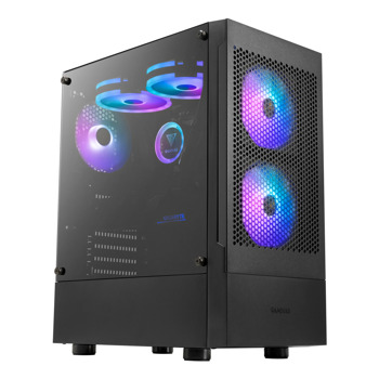 Кутия Gamdias Talos E3 Mesh, ATX/mATX/Mini-ITX, 1 x USB 3.0, ARGB, Mesh, с прозорец, черна, без захранване | JAR Computers кутия gamdias talos e3 mesh