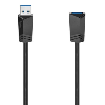 Кабел Hama 200628, от USB-A(м) към USB-A(ж), 1.5m., черен | JAR Computers Hama 200628