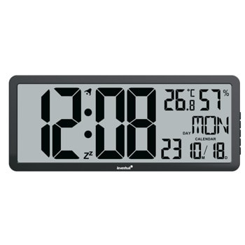 Часовник Levenhuk Wezzer Tick H80, монохроматичен дисплей, цифров, термометър, влагомер, часовник, будилник, календар, черен | JAR Computers Levenhuk Wezzer Tick H80