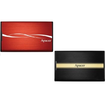 Твърд диск 320GB Apacer AC202, външен, черен/червен, 2.5" (6.35 cm), USB 2.0, 2г. | JAR Computers 320GB Apacer AC202
