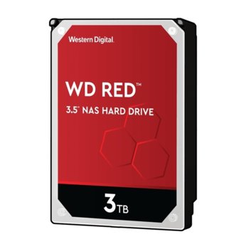Твърд диск 3TB WD Red NAS, SATA 6Gb/s, 5400 rpm, 64MB, 3.5"(8.89 cm) | JAR Computers 3TB WD Caviar Red NAS SATA3