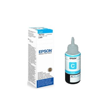 МАСТИЛО EPSON L800/L810/L850/L1800 Cyan ink bottle 70ml - №C13T67324A - Заб.: 1800p | JAR Computers Epson T6732 Cyan ink bottle, 70ml