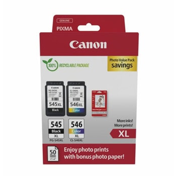 Касета за Canon Pixma TR4550/TR4551/TR4650/TR4651/TS205/TS305/TS3150/TS3151/TS3350 Series/TS3450 Series/MG 2000 Series - BK/C/M/Y - 8286B011 - Canon - Оригинална, заб: 15+13 ml капацитет | JAR Computers Canon 8286B011