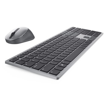 Комплект клавиатура и мишка Dell Premier Multi-Device Wireless Keyboard and Mouse - KM7321W, безжични, Bluetooth USB, сиви image