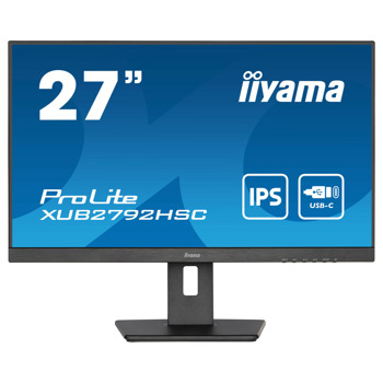 Монитор Iiyama XUB2792HSC-B5, 27" (28.58 cm) IPS панел, 75Hz, FHD, 4ms, 80 000 000:1, 250 cd/m2, DisplayPort, HDMI, USB, USB C | JAR Computers IIYAMA XUB2792HSC-B5