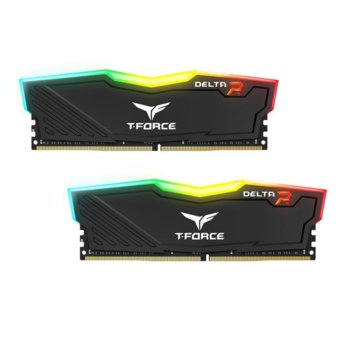 Памет 32GB (2X 16GB) DDR4 3000MT/s, Team Group T-Force DELTA RGB Black TF3D432G3000HC16CDC01, 1.35V | JAR Computers Team Group T-Force DELTA RGB TF3D432G3000HC16CDC01