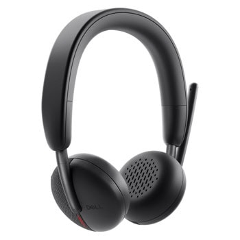 Слушалки Dell WL3024, безжични, Bluetooth, USB, микрофон, шумопотискащи, до 41 часа време на работа, сертифицирани за Microsoft Teams и Zoom, черни | JAR Computers Слушалки Dell WL3024 520-BBDG