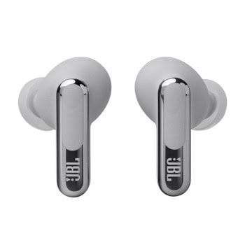 Слушалки JBL Live Beam 3, безжични, Bluetooth, микрофон, тип "тапи", до 12 часа време на работа, IP55 водоустойчивост, сребристи | JAR Computers Блутут слушалки-тапи JBL Live Beam 3 - Сребрист