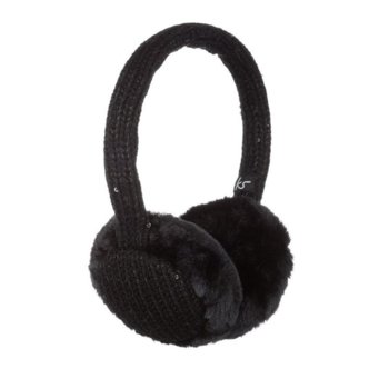 KitSound Sequin Fur Audio Earmuffs headphones