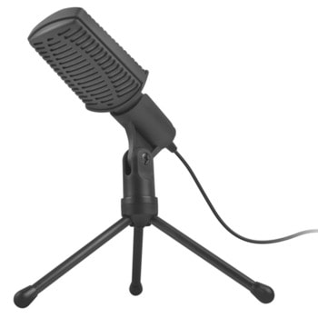 Микрофон Natec Asp, 3.5m жак, стойка, черен | JAR Computers Natec Asp NMI-1236