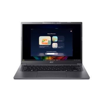 Лаптоп Acer Aspire 14-52M-74BQ(NX.JFVEX.009)(сив), осемядрен Intel Core Ultra 7 256V 2.2/4.8GHz, 14"(35.56cm) WUXGA OLED Display, 16GB PDDR5X, 512GB SSD NVMe, 1x Thunderbolt 4, Windows 11 Home, 1.4kg | JAR Computers лаптоп acer aspire 14-52m-74bq nx.jfvex.009