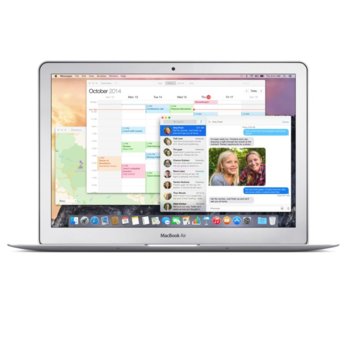 Лаптоп Apple MacBook Air (MMGG2ZE/A)(сребрист), дву-ядрен Broadwell Intel® Core™ i5-5250U 1.6/2.7GHz, 13.3" (33.78 cm) Glare LED Display, 8GB, 256GB SSD, 1x Thunderbolt 2, 2x USB 3.0, SDXC слот, OS X El Capitan, 1.35kg | JAR Computers Apple MacBook Air (MMGG2ZE/A)