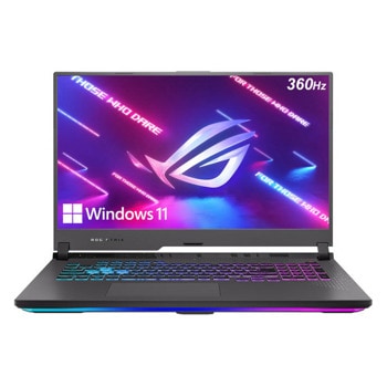 Лаптоп Аsus ROG Strix G17 G713RM-KH011W (90NR08K4-M00820), осемядрен AMD Ryzen 7 6800H 3.2/4.7GHz, 17.3" (43.94 cm) Full HD IPS 360Hz Anti-Glare Display & GF RTX 3060 6GB, (HDMI), 16GB DDR4, 1TB SSD, 2x USB Type-C, Windows 11 Home | JAR Computers ASUS ROG Strix G17 G713RM-KH011W