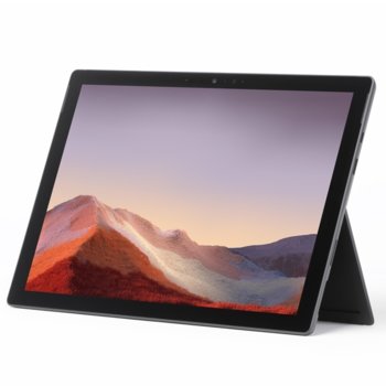 Лаптоп Microsoft Surface Pro 7 (VNX-00018)(черен), 12.3" (31.24 cm) PixelSense дисплей, четириядрен Intel Core i7-1065G7 1.3/3.9 GHz, 16GB LPDDR4, 256 GB SSD (+ microSD слот), 8.0 & 5.0 Mpix камера, Windows 10 Home, 790 g, без клавиатура | JAR Computers Microsoft Surface Pro 7 (VNX-00018)