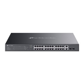Суич TP-Link Omada ES228GMP, 10000Mbps, 28 порта, 24x 10/100/1000Mbps RJ45 (PoE+), 2x 10/100/1000 RJ45, 2x SFP | JAR Computers TP-Link Omada ES228GMP