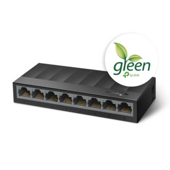 Суич TP-Link LS1008G, 1000Mbps, 8 порта, 8x 10/100/1000 RJ45 | JAR Computers TP-Link LS1008G