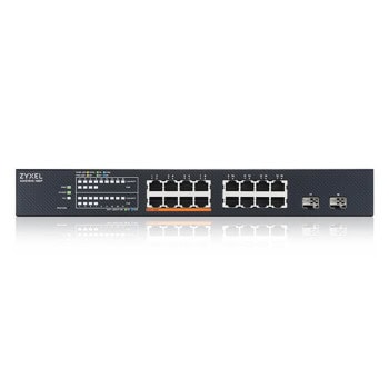 Суич ZyXEL XMG1915-18EP-EU0101F, 2500Mbps, 18 порта, 16x 10/100/1000/2500 Mbps (8x PoE++), 2x SFP+ | JAR Computers ZyXEL XMG1915-18EP-EU0101F