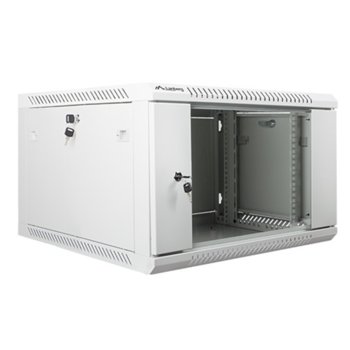 Комуникационен шкаф Lanberg WF01-6606-10S, 19", 6U, 600 x 600 x 374, сив | JAR Computers Lanberg WF01-6606-10S