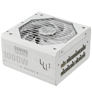 Захранване Asus TUF Gaming White Edition, 1000W, Active PFC, 80 Plus Gold, 135mm вентилатор | JAR Computers Asus TUF Gaming 1000W White 90YE00S5-B0NA00