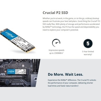500GB Crucial P2 NVMe M.2 SSD CT500P2SSD8