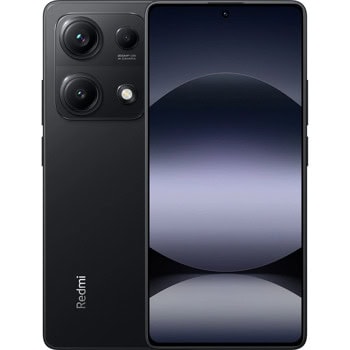 Смартфон Xiaomi Redmi Note 14S (черен), поддържа 2 SIM карти, 6.67" (16.94cm) AMOLED 120Hz дисплей, осемядрен Mediatek Helio G99 Ultra 2.2 GHz, 8GB RAM, 256GB Flash памет (+microSD слот), 200 + 8 + 2 & 16 Mpix камери, Android, 179g | JAR Computers Redmi Note 14S 8/256 Midnight Black