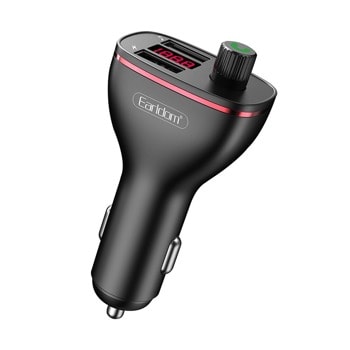 FM трансмитер Earldom ET-M58, Bluetooth 4.0, LCD дисплей, 2x USB-A, MicroSD слот, черен | JAR Computers Earldom ET-M58 17385