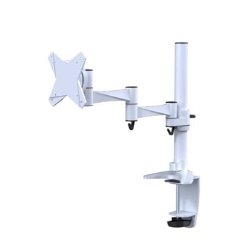 Стойка за монитор NewStar FPMA-D1330WHITE, за плот, за екрани от 10" до 30", VESA до 100 x 100, макс. тегло до 9кг., регулируема, бяла | JAR Computers NewStar FPMA-D1330WHITE