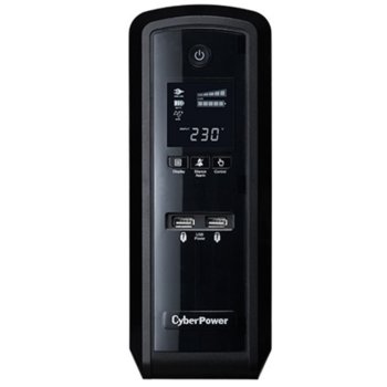 UPS CyberPower CP1300EPFCLCD, 1300VA/780W, LCD, Tower, 6 schukooutlets 5V, 2.1A 2 port USB charger, 230V image