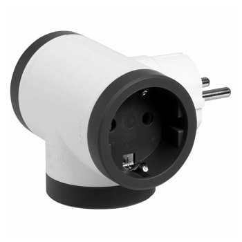 Разклонител Legrand 6 945 20, 3 гнезда, контакт/без кабел, IP20, IK04 устойчивост на удар, бял | JAR Computers Разклонител Legrand 694520