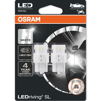 Автомобилна крушка Osram 7515DWP, 1.9W, 155lm, W21/5W, W3x16q, LED, 2 броя в опаковка | JAR Computers Osram 7515DWP W21/5W W3x16q