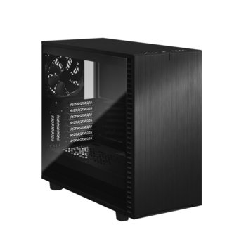 Кутия Fractal Design Define 7 Black TG Dark Tint, E-ATX (max 285 mm)/ATX/mATX/mITX, USB 3.1 Gen 2 Type-C, прозорец, черна, без захранване | JAR Computers Fractal Design Define 7 Black TG Dark Tint