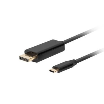 Кабел Lanberg CA-CMDP-10CU-0030-BK, от USB C(м) към DisplayPort(м), 3m, 4K@60Hz, черен | JAR Computers Lanberg CA-CMDP-10CU-0030-BK