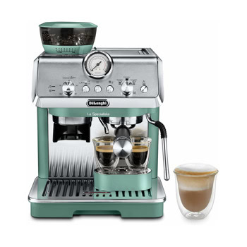 Кафемашина еспресо DeLonghi La Specialista Arte, 1300W, 15 bar, 1.5л. капацитет на воден резервоар, индикатор за нивото на водата, зелена | JAR Computers DeLonghi La Specialista Arte Green EC9155.GR