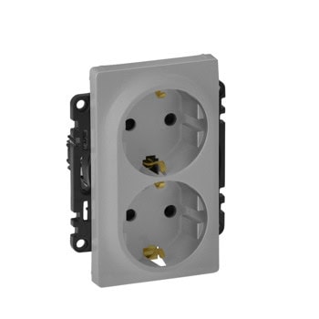 Контакт Legrand Valena Life, 16A, двоен, сив | JAR Computers Legrand 753326