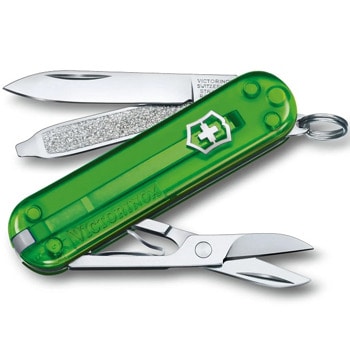 Джобен нож Victorinox Classic SD Transparent Green Tea, зелен | JAR Computers Victorinox Classic SD Transparent Green Tea