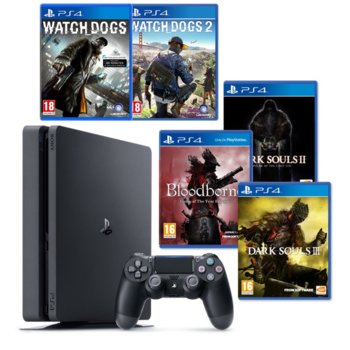 PlayStation 4 Slim Watch Dogs Souls Pack