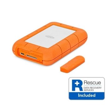 Твърд диск Lacie 1TB Rugged (оранжев), външен, 2.5" (6.35 cm), USB-C | JAR Computers LaCie 1TB Rugged USB-C STFR1000800